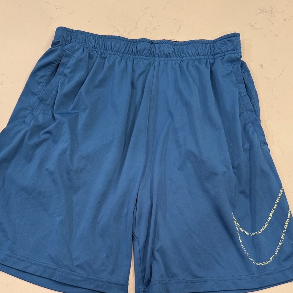 Nike Men's Athletic Shorts in Blue with Swoosh